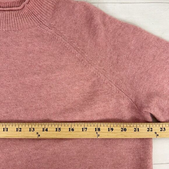 J. Crew Women XL Rollneck Sweater in Supersoft Yarn Pink Wool Alpaca Blend - Picture 8 of 13
